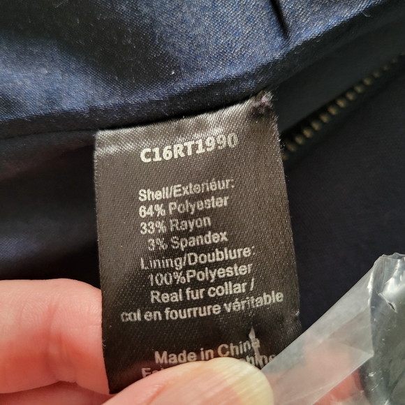 Sandra Angelozzi Real Fur Collar Coat Size S - Picture 6 of 7